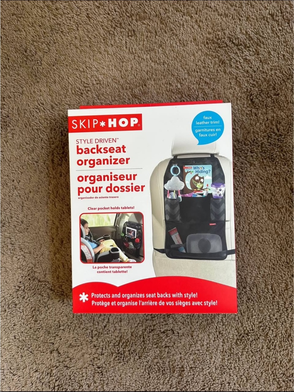Skip Hop Beige & Black Backseat Organizer - Style Driven